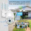 2K 4MP Outdoor Security Camera with AI Motion Detection, Pan Tilt Tracking, Two-Way Audio, and Color Night Vision - Image 2