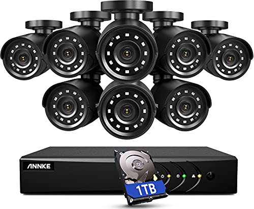 ANNKE 3K Lite Outdoor Camera System: AI Detection, 8CH DVR, 1TB HDD - E200