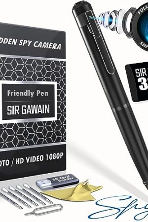 Mini Spy Camera Hidden Camera Pen Black 1080p & 32GB SD Card