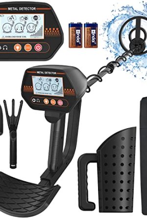 Metal Detector Kit - IP68 Waterproof, LCD Display, Adjustable Length, and Sand Sifter Scoop - Perfect for Kids and Adults