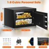 Digital Home Security Safe Box with LCD Keypad Key & Removable Shelf - Image 5