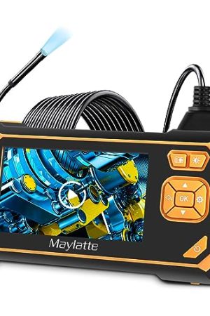 Maylatte Video Borescope: 7.9mm 1080P HD Endoscope Camera with 4.3'' IPS Screen - Perfect for Mechanical Inspections and Plumbing