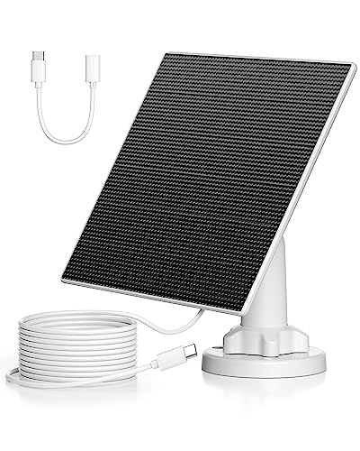EBL 5W Solar Panel Charger: Uninterrupted Power for Wireless Outdoor Security Cameras with 360° Adjustable Mount and Advanced Protection Features