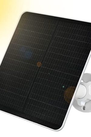 6W White Solar Panel - Perfect for Wyze Cam Outdoor, Continuous Power Supply, Adjustable Bracket (1 Pack)