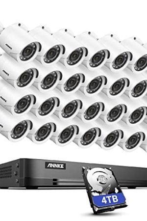 ANNKE Security Camera System - 32 Channel 3K Lite AI DVR | 28 Outdoor 1080P Cameras | Human/Vehicle Detection | Smart Playback | 4TB HDD Included