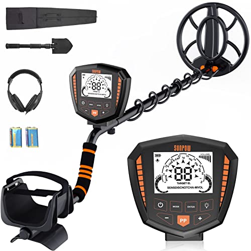 SUNPOW Metal Detector - IP68 Waterproof, High Accuracy, 10 Inch Detection Depth, Perfect for Adults and Kids