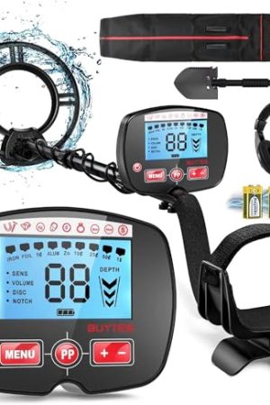 BUYTES Metal Detector for Adults - Professional Accuracy, IP68 Waterproof, and 12.8” Detection Depth