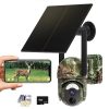 SOLIOM S50 4G Cellular Trail Camera: Wireless Outdoor Security with Solar Panel, Pan Tilt 355° View, 2K HD, Night Vision