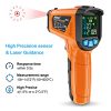 MESTEK Infrared Thermometer -58℉~1472℉ Color LCD Screen, K Probe Digital Laser IR Temp Gun - Image 3