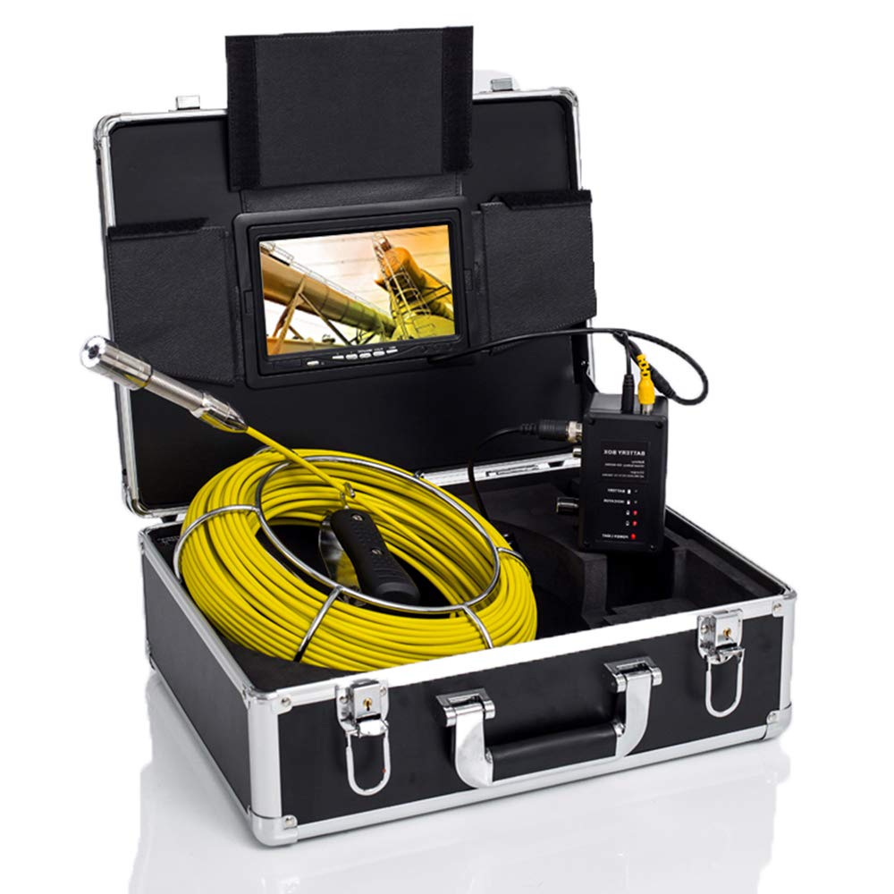 SYANSPAN Wireless WiFi Pipe Inspection Camera for Android/iOS - Your Ultimate Industrial Endoscope with 7" Color LCD Monitor (20M)