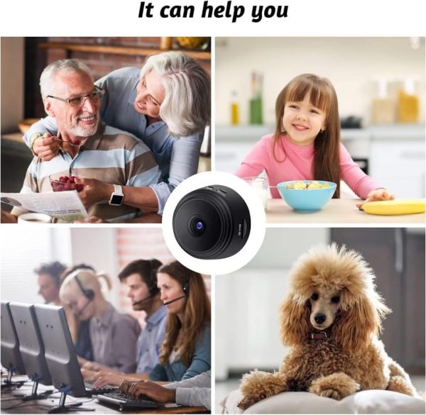 Ultra Small Spy Camera with WiFi, Motion Detection, and HD Night Vision - Ideal for Home, Office, and Pet Surveillance