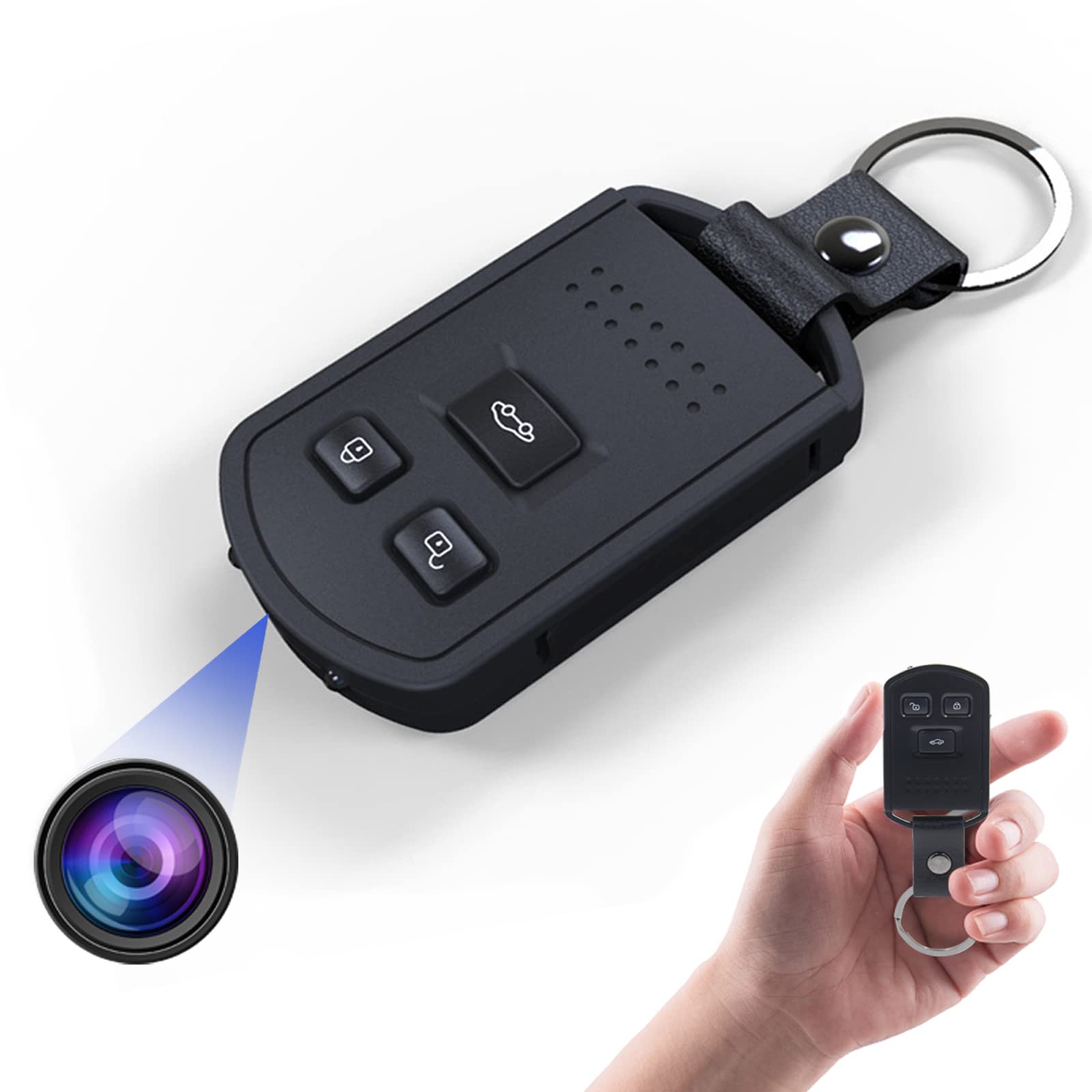 JLRKENG Hidden Camera Car Key - HD 1080P Spy Cam for Indoor and Outdoor Surveillance