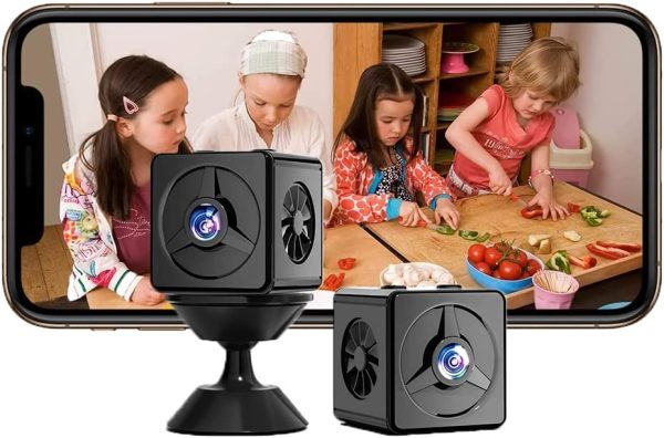 Stopow Spy Camera Hidden Camera,1080P Magnetic WiFi Mini Nanny Cam: Ultimate Security for Home and Office
