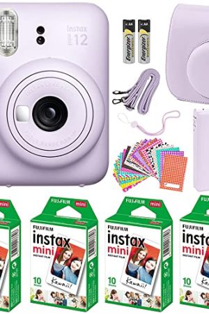 Fujifilm Instax Mini 12 Lilac Purple Bundle – Perfect for Kids' Snap-Happy Adventures