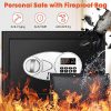 Digital Home Security Safe Box with LCD Keypad Key & Removable Shelf - Image 2