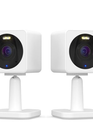 WYZE Cam OG – Color Night Vision, Built-in Spotlight, and Motion Detection for Enhanced Surveillance (Pack of 2)
