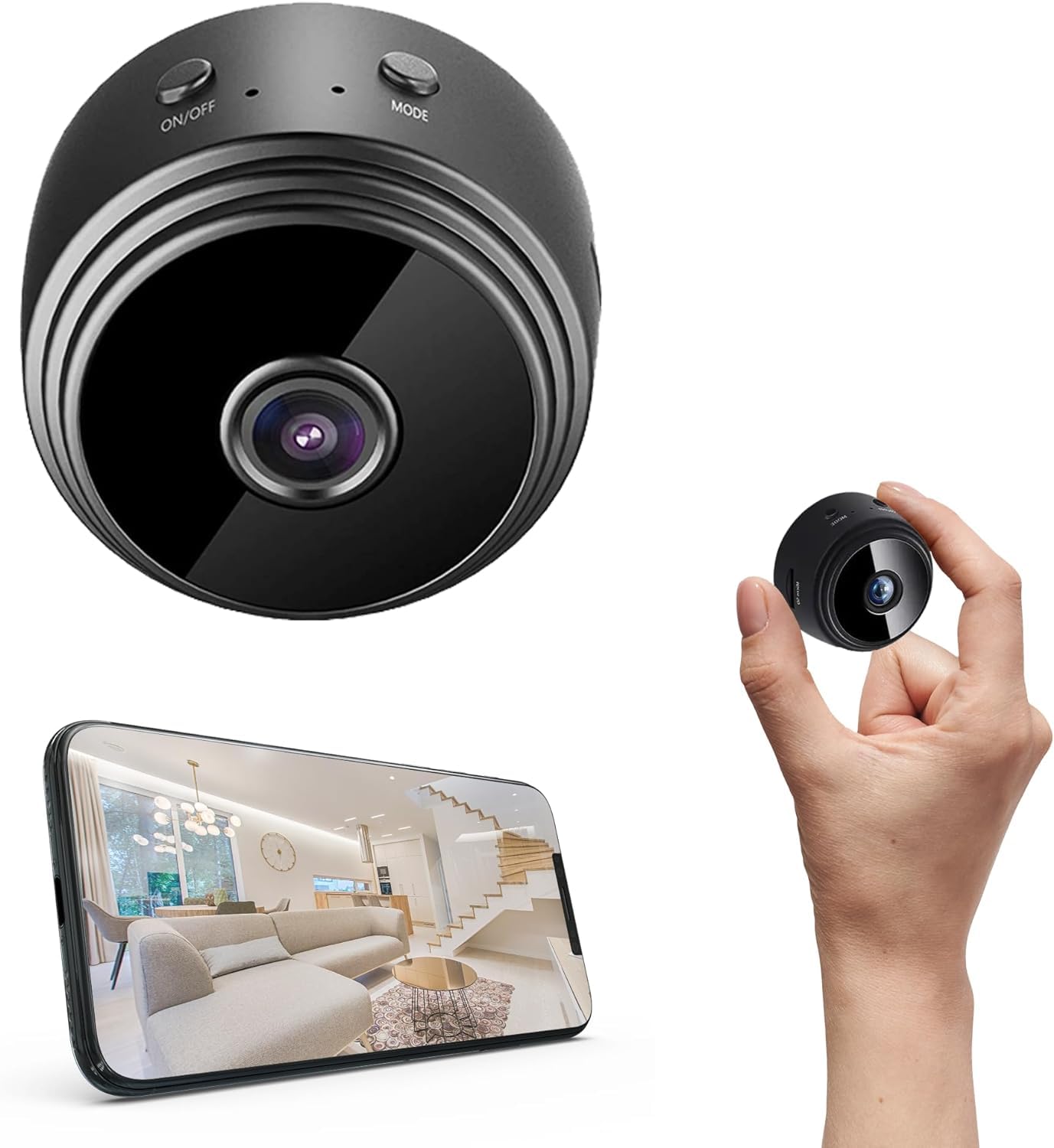 Mini Spy Camera - Wireless WiFi Security Camera with Night Vision for Home, Office, and Family Monitoring