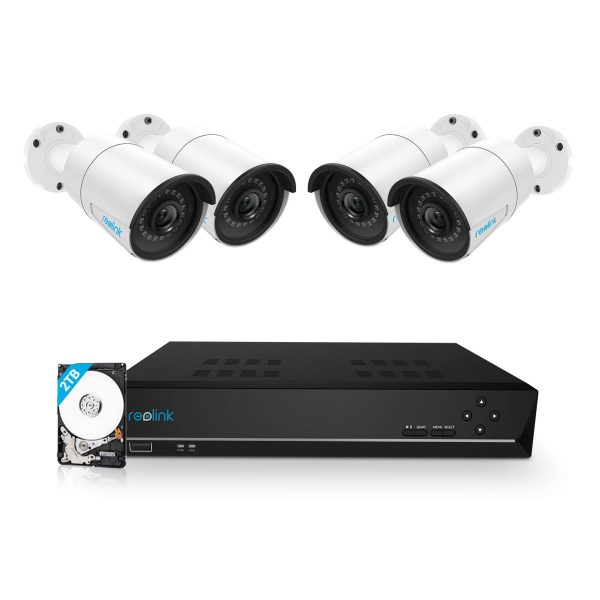 Renewed Reolink 8CH 5MP Home Security Camera System - Wired 5MP Outdoor PoE IP Cameras, 4K NVR, 2TB HDD for 24/7 Recording