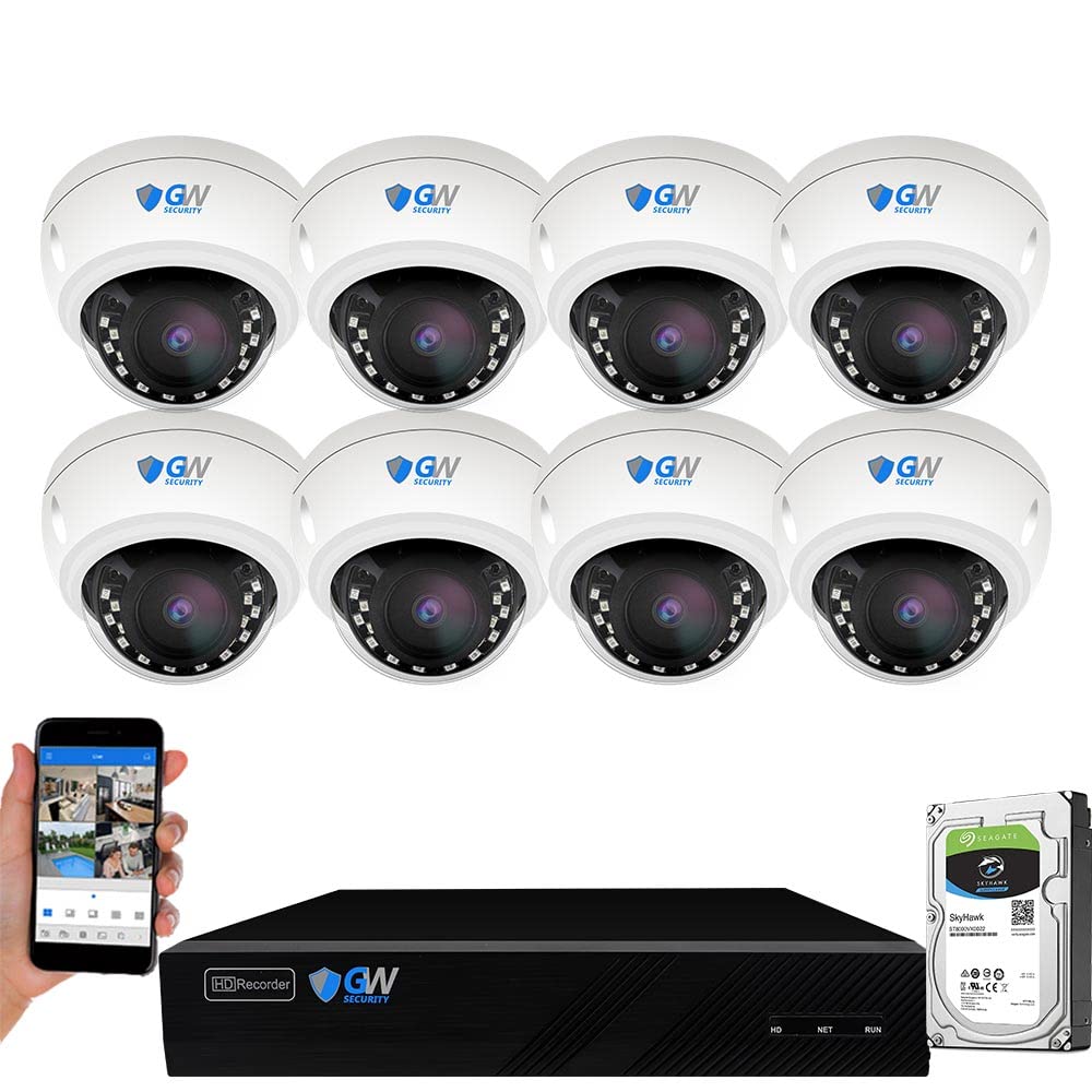 GW Security 8MP AI Detection Camera System: 4K Realtime Recording
