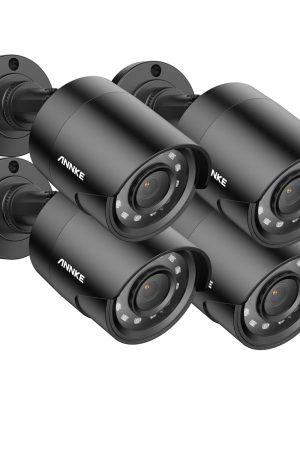 ANNKE 4 Pack 1080P HD TVI Home Security Camera: Crystal Clear Footage, IP66 Waterproof, Smart Night Vision