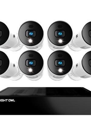 Night Owl 8 Channel Bluetooth Video Security System: 1080p HD Cameras, Spotlight, Audio, and 1TB Storage