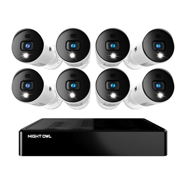 Night Owl 8 Channel Bluetooth Video Security System: 1080p HD Cameras, Spotlight, Audio, and 1TB Storage