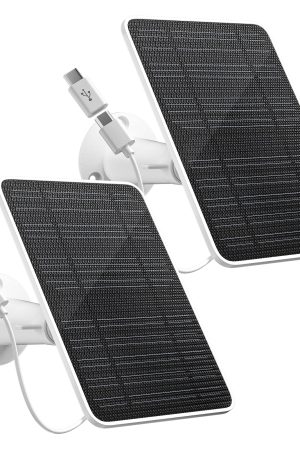 Empower Eufy Cameras with 5V 4W Solar Panels - Uninterrupted Power, IP65 Waterproof, 2 Pack for Ultimate Security
