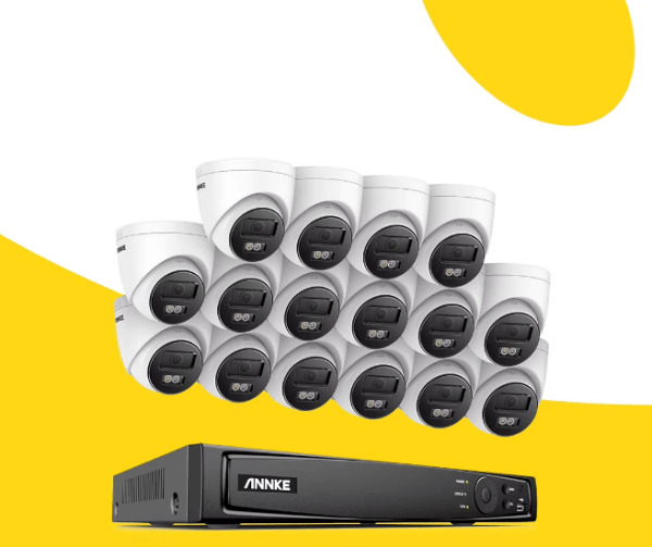 16CH 8MP Ultra HD POE Network Video Surveillance System with 4K security cameras, showcasing advanced motion detection and real-time audio monitoring features.