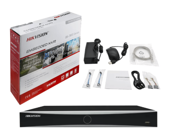 4K 16CH POE Hikvision NVR with AcuSense and Facial Recognition for Advanced Security Monitoring