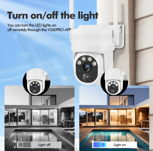 5MP Full HD PTZ Security Camera with Solar Charging, Motion Detection, and Two-Way Audio for Enhanced Home Surveillance