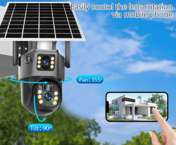 Linook V380 4K Dual Lens Solar Camera: Ultimate Outdoor Surveillance with 360° Monitoring