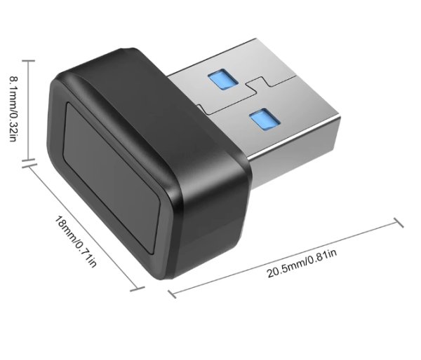 USB Fingerprint Key Reader U5 – Secure Biometric Scanner for Windows 10/11 with 360° Recognition