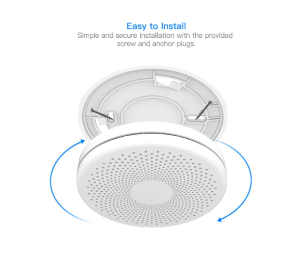 Ultra-Thin 2-in-1 Smoke and Carbon Monoxide Detector with WiFi and Bluetooth for Smart Home Safety