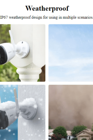 The 4MP AI Human Detection Wi-Fi Camera features advanced human detection, night vision capabilities, and weatherproof design, making it perfect for outdoor monitoring and smart home integration.