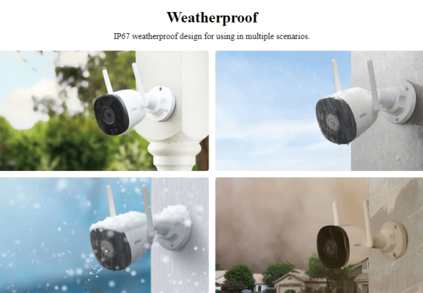 The 4MP AI Human Detection Wi-Fi Camera features advanced human detection, night vision capabilities, and weatherproof design, making it perfect for outdoor monitoring and smart home integration.