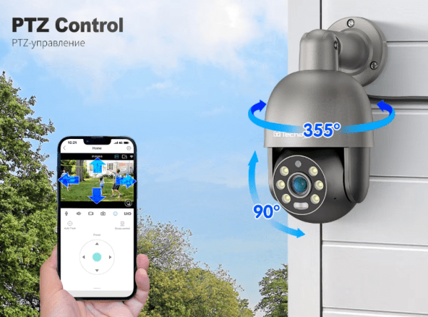 4K POE IP Camera with AI Human Detection – 270° PTZ Security Camera for Outdoor Surveillance