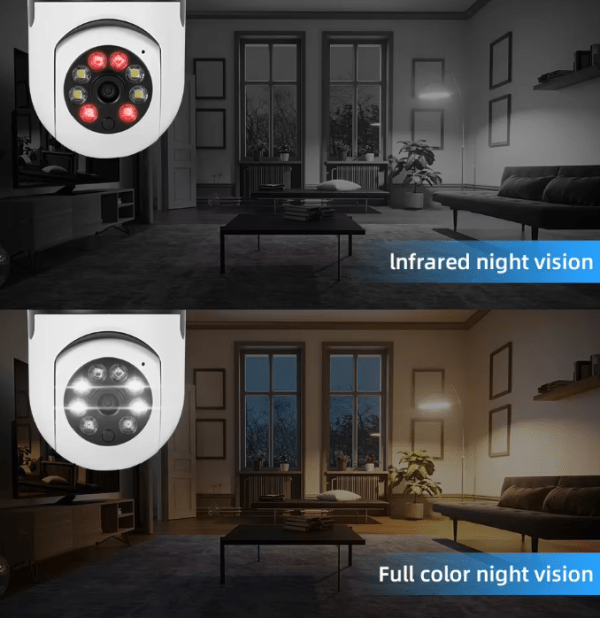 5G Dual-Band E27 Bulb Camera – Ideal for Indoor and Outdoor Full Color Night Vision Surveillance