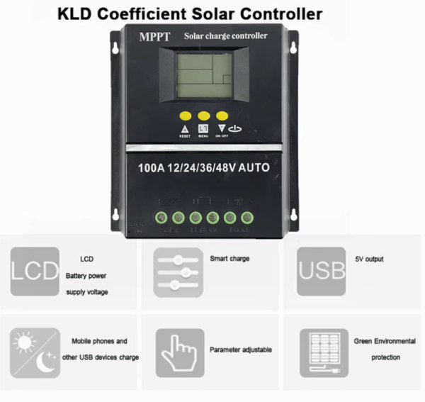 Advanced MPPT Solar Charge Controller Optimal Energy Management for 12V to 48V Systems