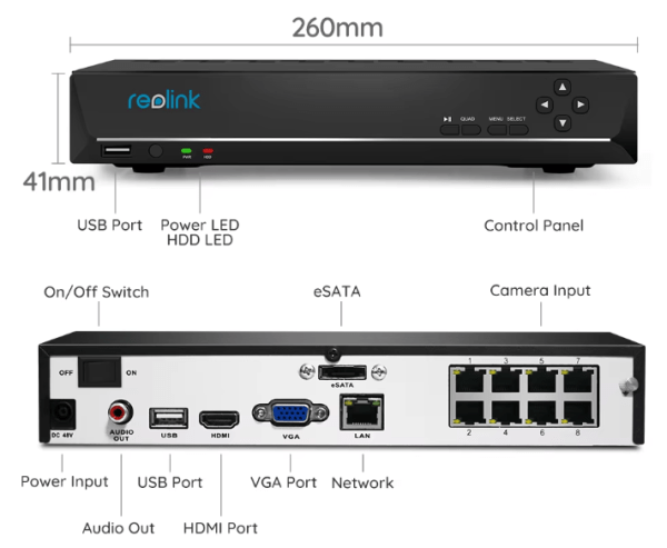 Reolink 4K 8CH NVR with Human/Car Detection – Ultimate Surveillance Solution for 24/7 Home Security