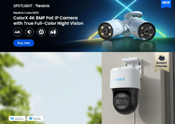 Reolink 4K PoE IP Camera - Outdoor PTZ Security Camera with 8MP Clarity, Auto Tracking, and 355° Pan