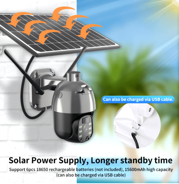 Smart Solar-Powered 1080P Security Camera with Two-Way Audio and Remote Monitoring